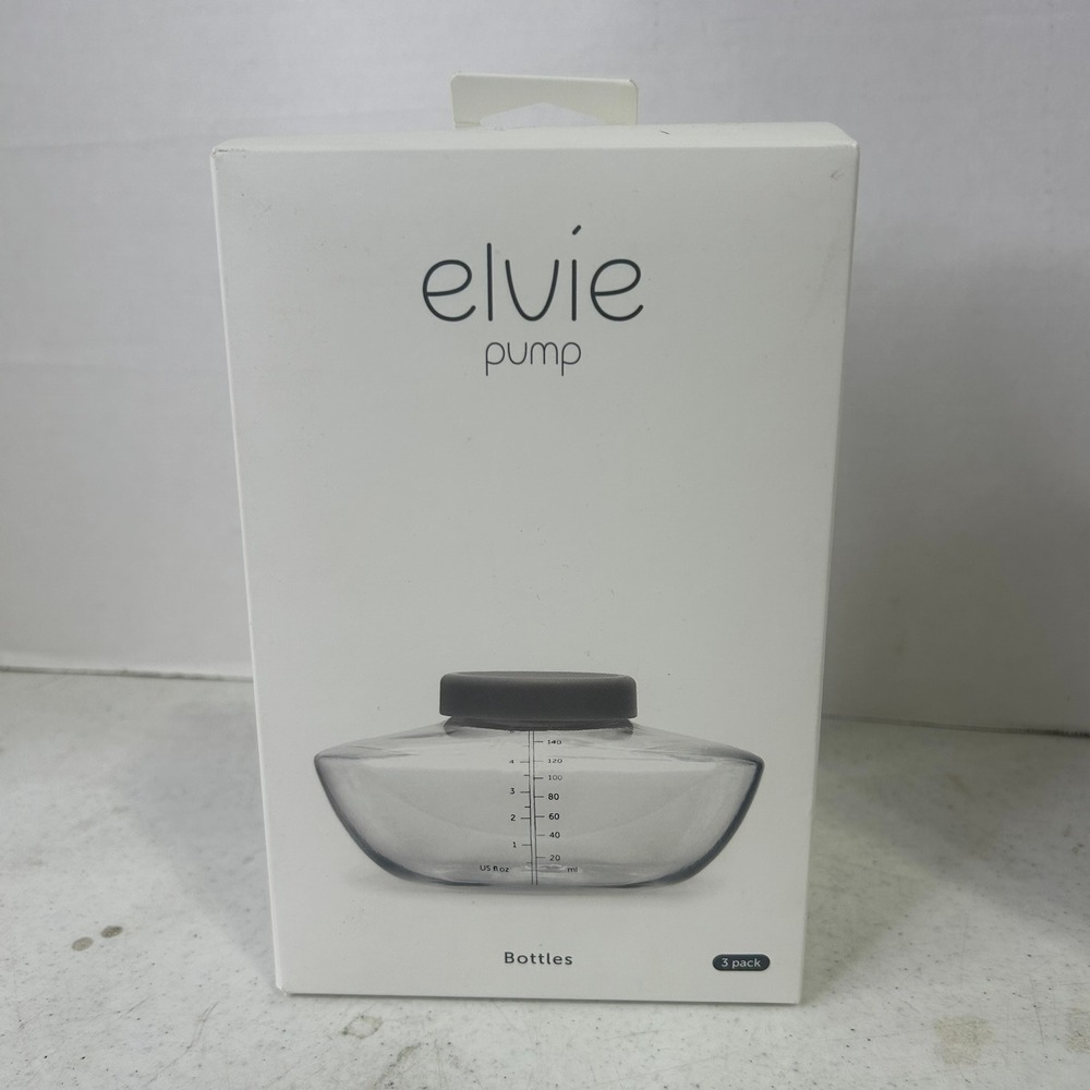 Elvie Pump Bottles 3 Pack 5oz 150ml with Storage Lids BPA Free EP01-PUA-BO003